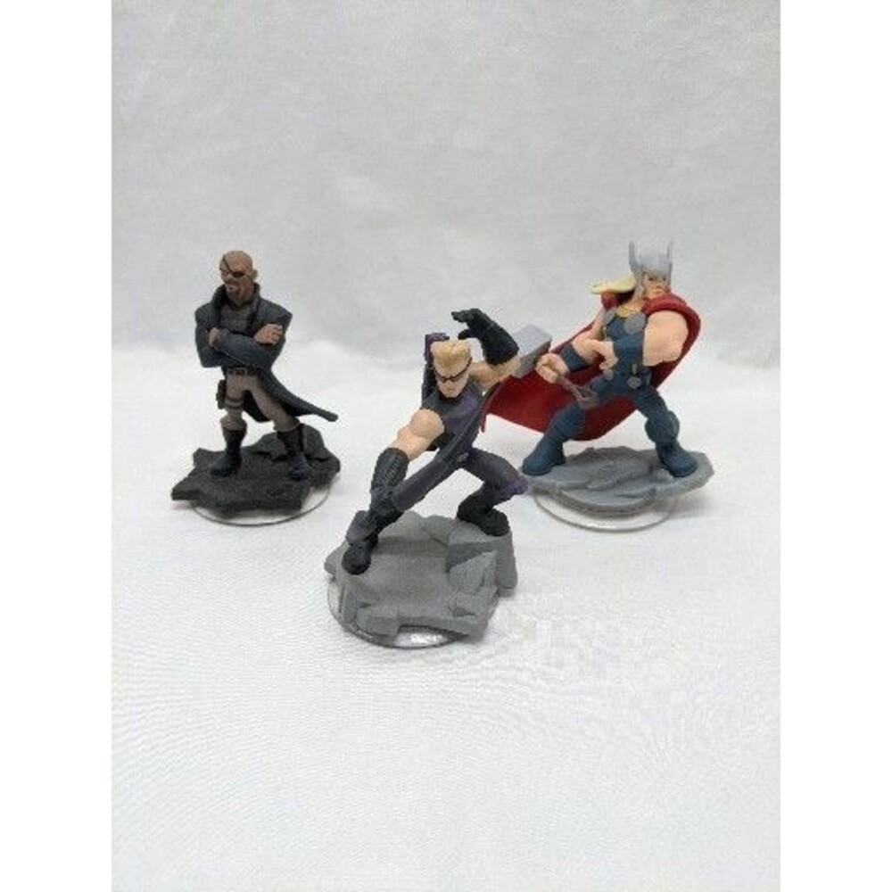 Lot Of (3) Disney Infinity Marvel 2.0 Character Figures Nick Fury Hawkeye Thor